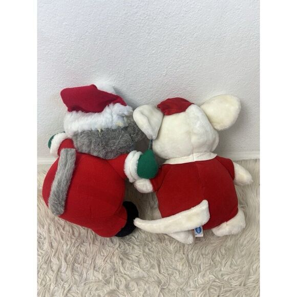 Dakin Fun Farm Vintage 1987 Holiday-Themed Merry Chris-Mouse Plush Toy Set Of 2 - Picture 2 of 12